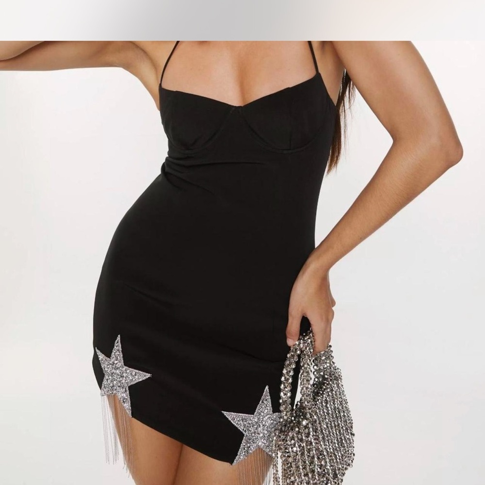 Nasty Gal Black Strappy Dress